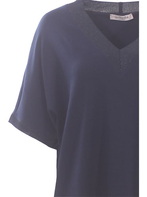 cotton t-shirt with lurex LA FILERIA | 60269/80369598